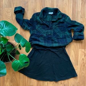 ✨Cropped Plaid Flannel Top